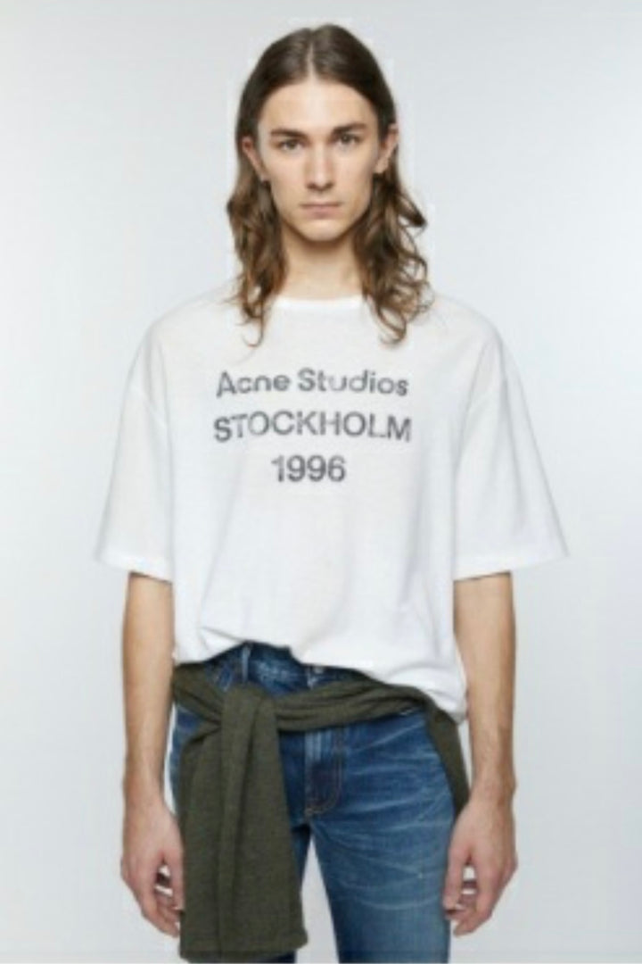 Logo T-Shirt Dusty White Stockholm 1996 Short Sleeve