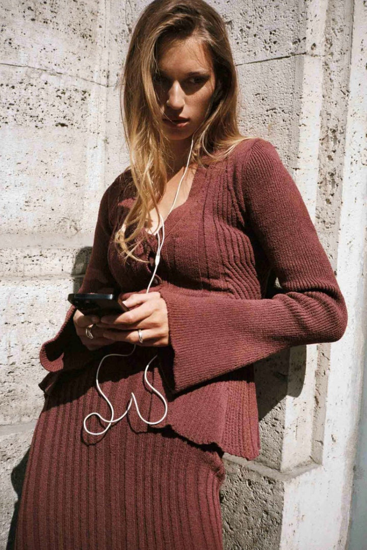 Lugo Cardigan Burgundy