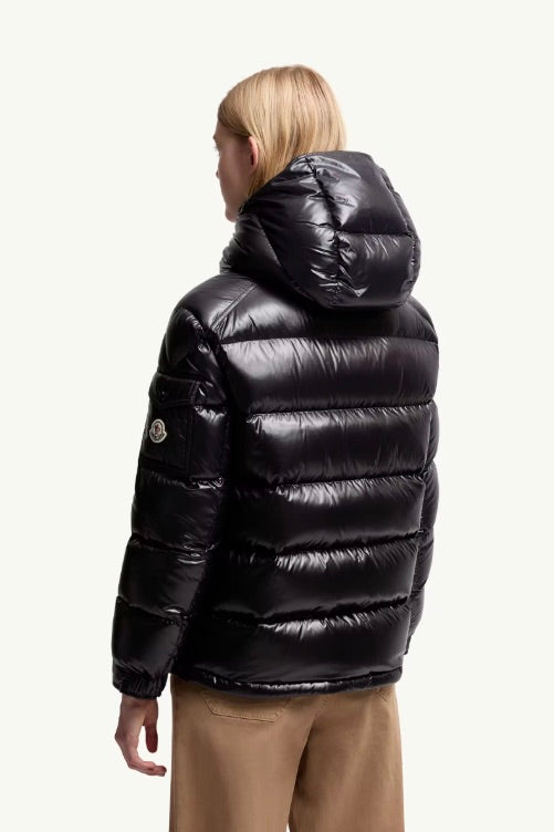 Maire Hooded Short Down Jacket Black