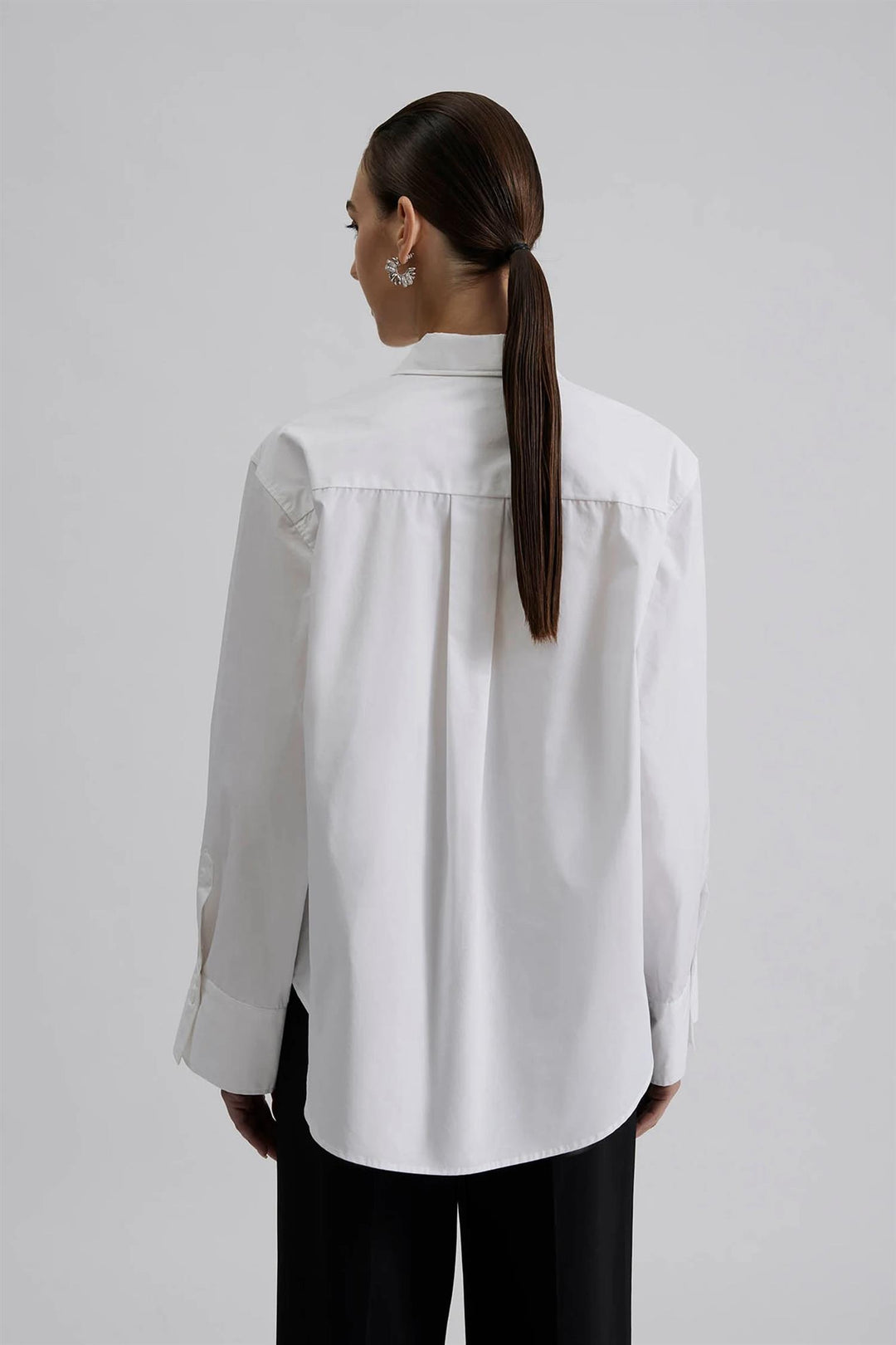 Denice Pleated Cotton Shirt