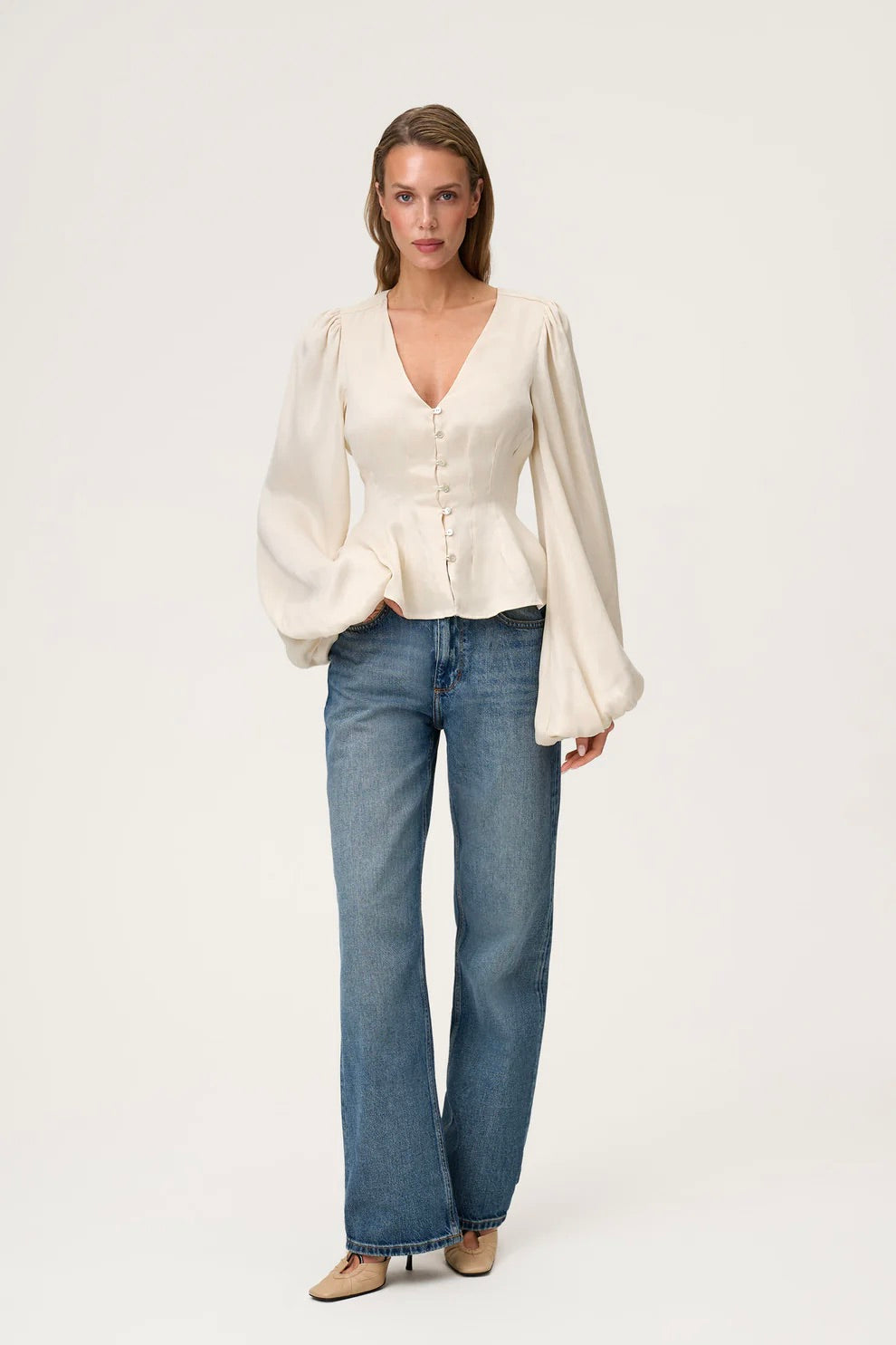 Palena Blouse Butter Yellow/Ivory