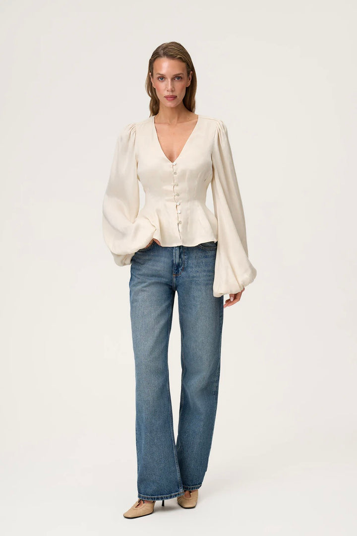 Palena Blouse Butter Yellow/Ivory