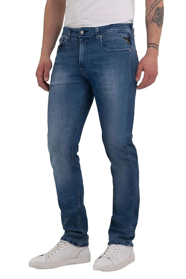 Grover Pants Straight Medium Blue