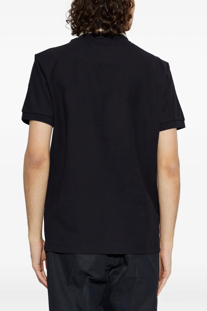 Cotton Piquet Polo Shirt Navy Blue