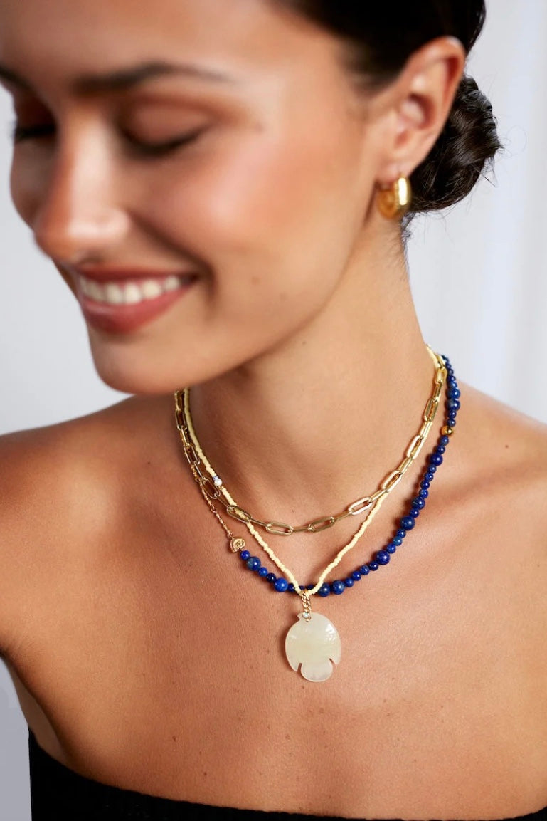 ANNI LU Deep Blue Necklace Golden Lapis - Dale