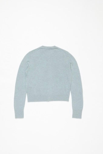 Cardigan Yak Wool Fitted Dusty Blue