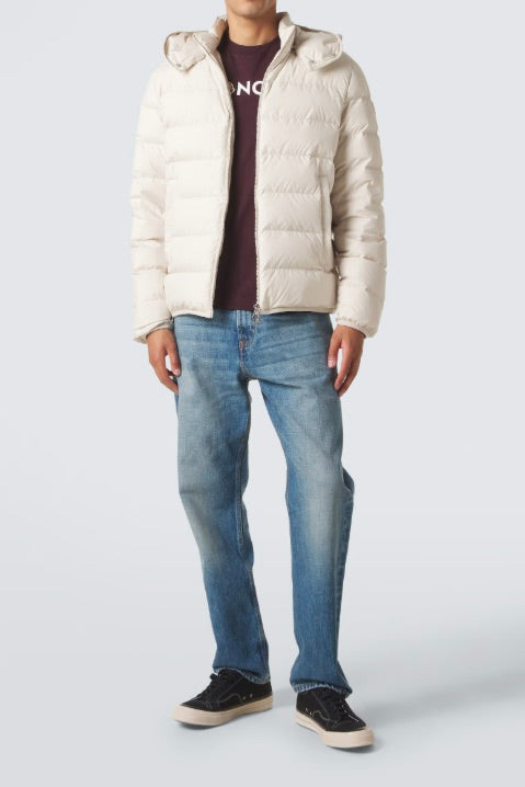 Montbrocq Hooded Short Down Jacket Beige