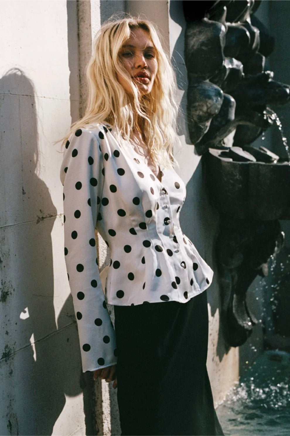 Marmo Blouse Creme Dots