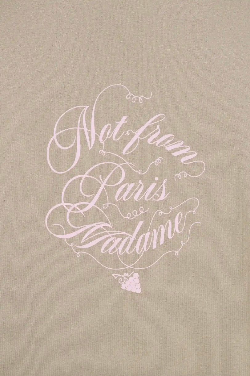 Le T-Shirt Slogan Vignes Beige