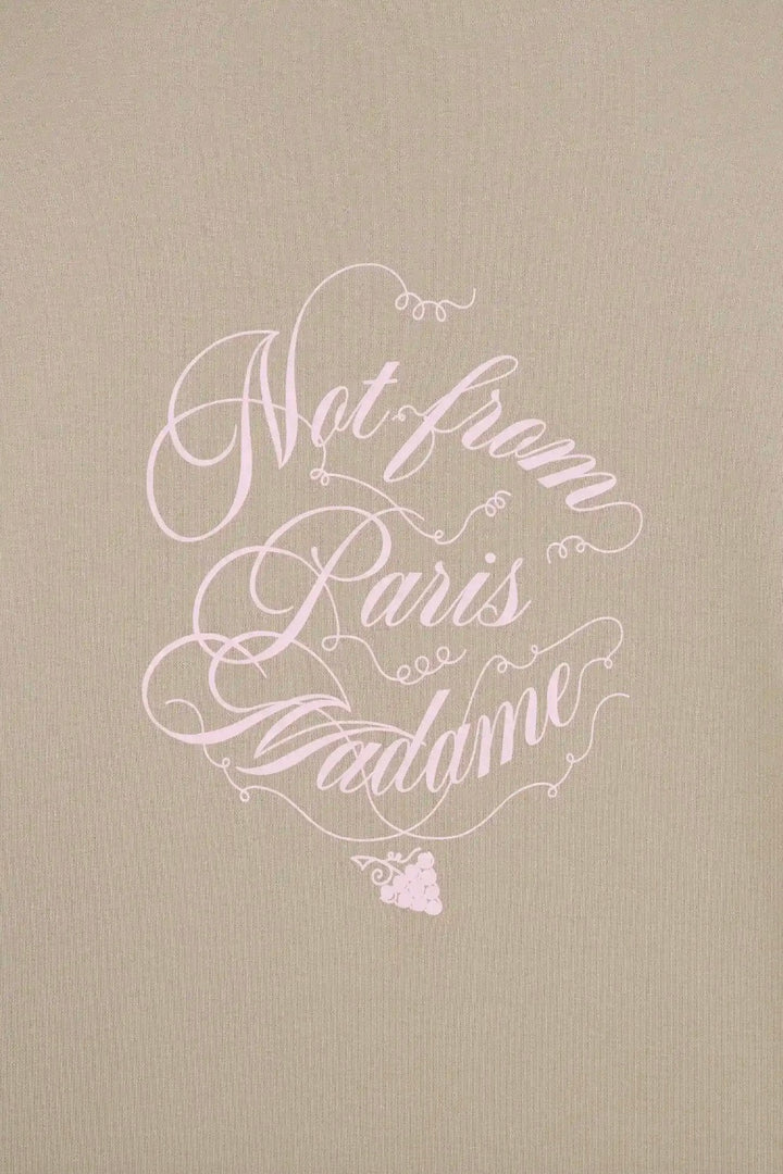 Le T-Shirt Slogan Vignes Beige