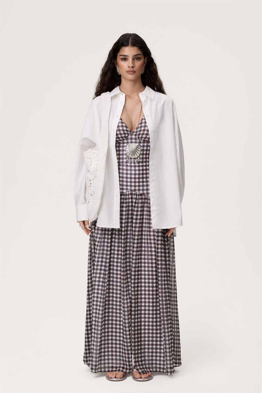 Toulouse Dress Brown Gingham