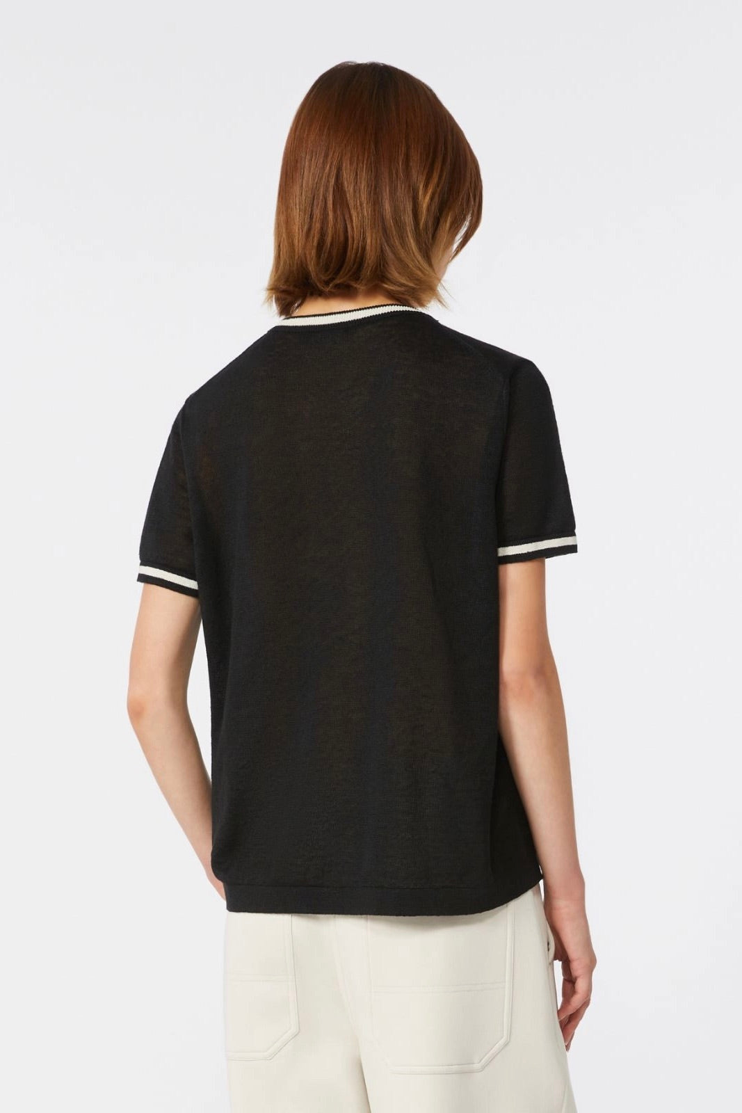 Pure Linen Sweater Black