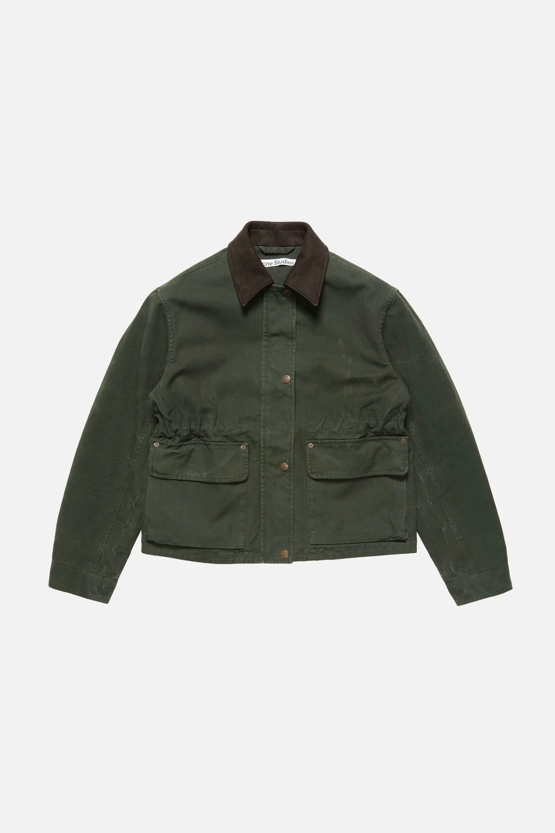 Washed Canvas Blouson Jacket Dark Green