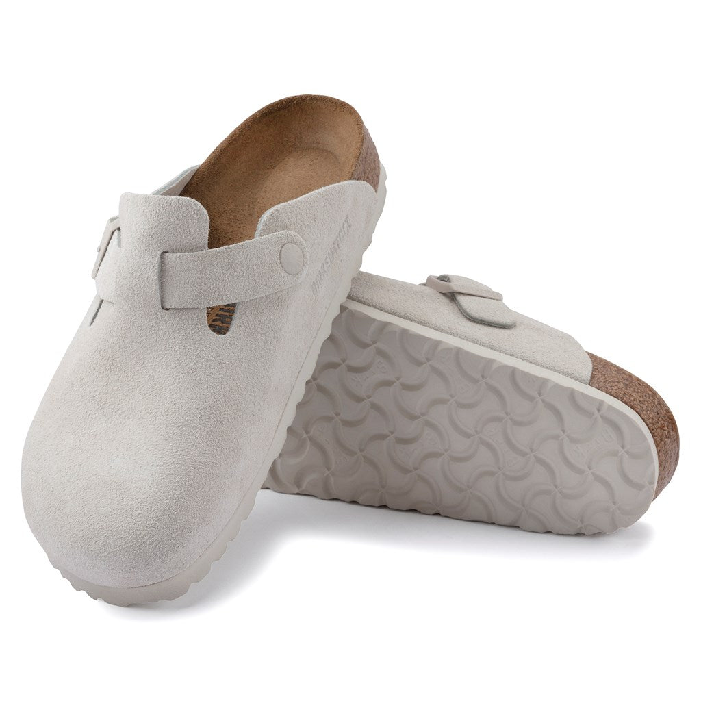 Boston Suede Leather - Antique White - Women's