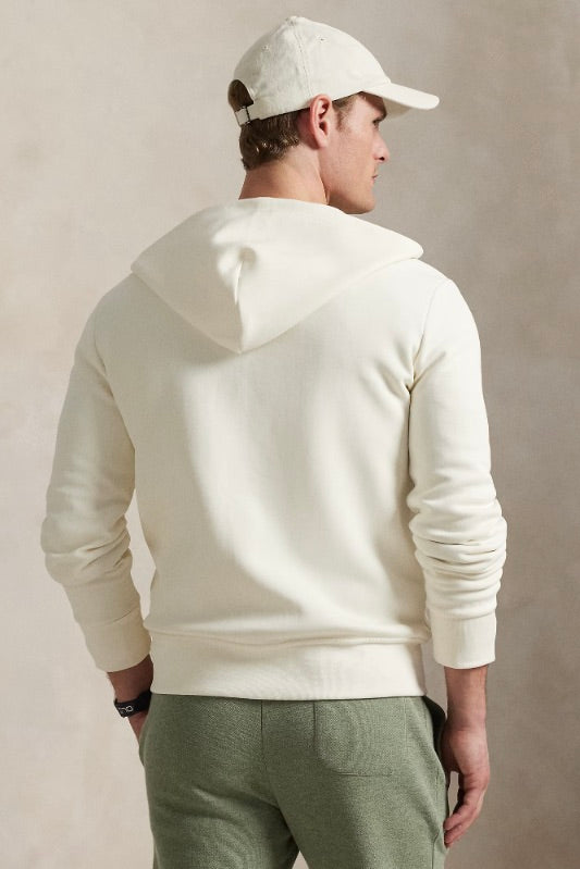 Double-Knit Full-Zip Hoodie Pale Cream