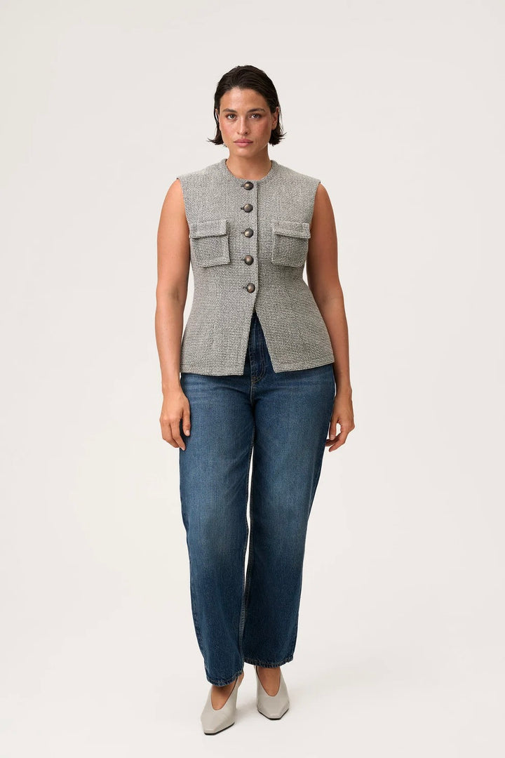 Vasto Vest Grey Melange