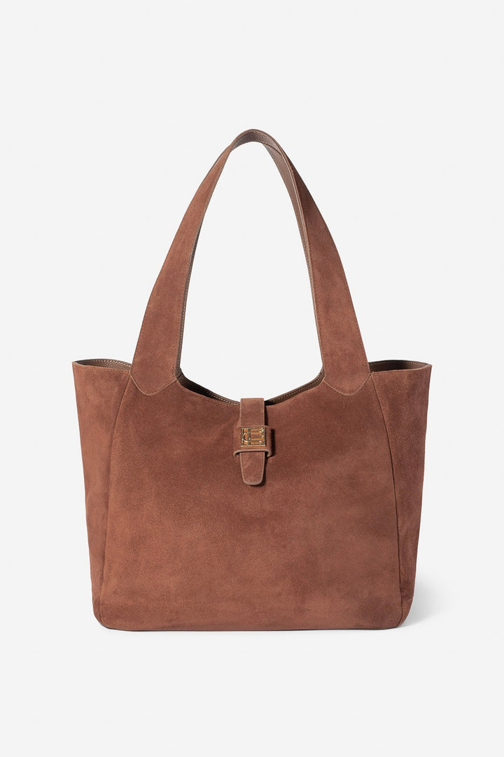 Lucille Tote Bag Large Cognac Suede