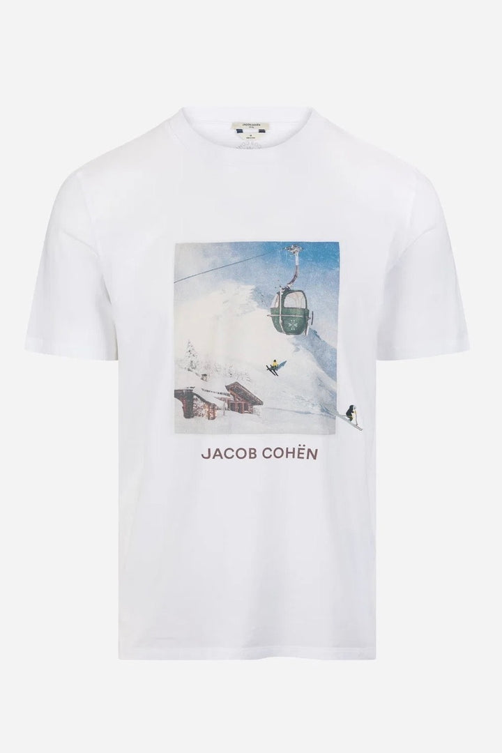 T-Shirt Collo Costina Optical White