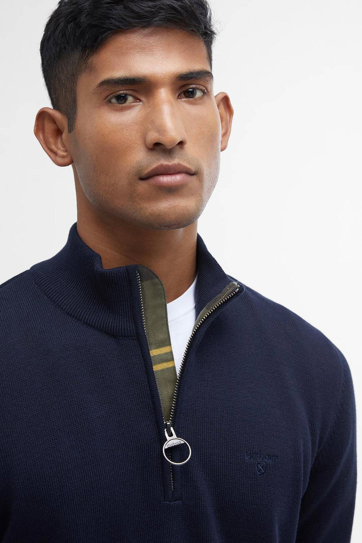 Cotton Quarter-Zip Jumper Classic Navy