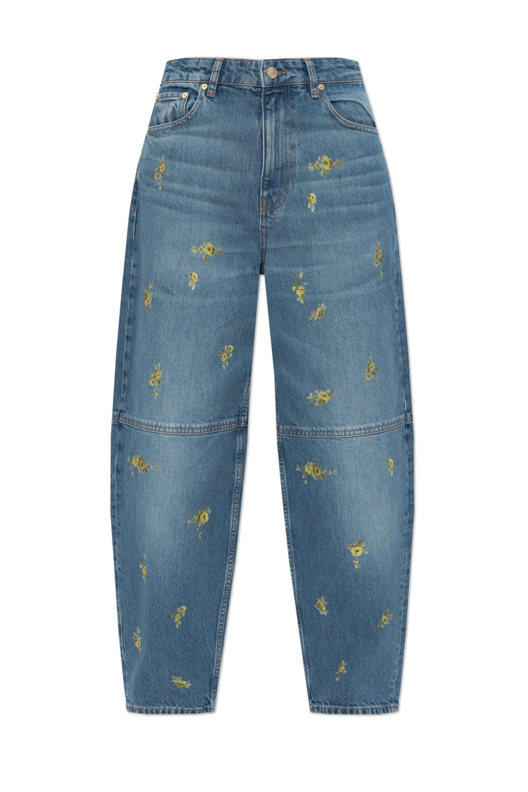 Printed Flower Denim Stary Jeans