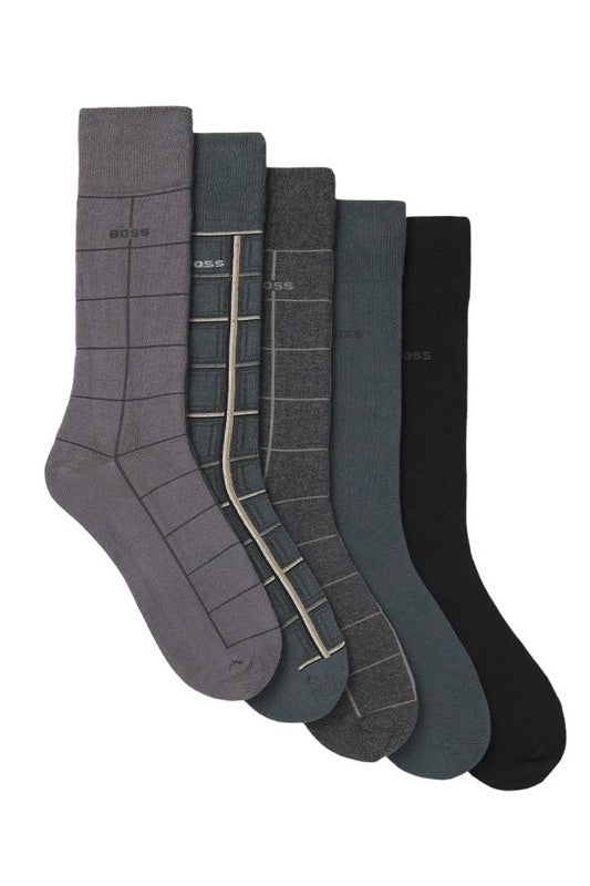 5 pair Sock Giftset Check Open Miscellaneous