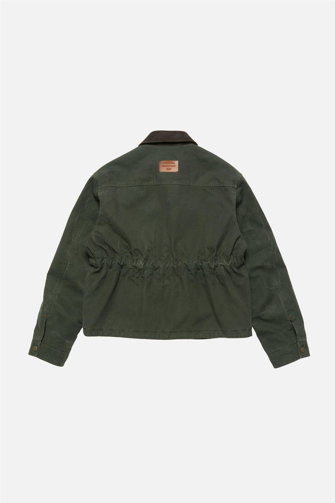 Washed Canvas Blouson Jacket Dark Green