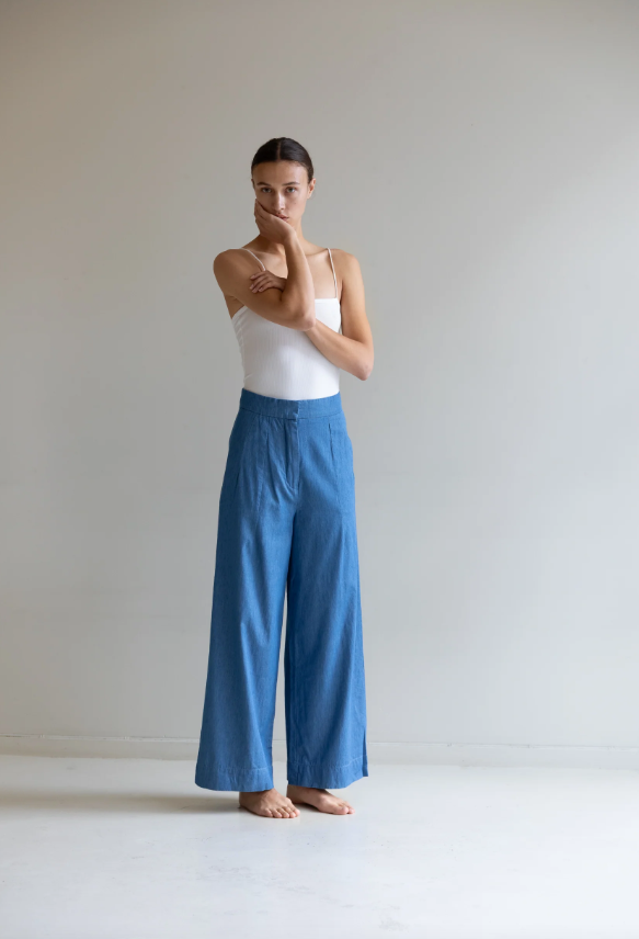 Denim High Waist Pants