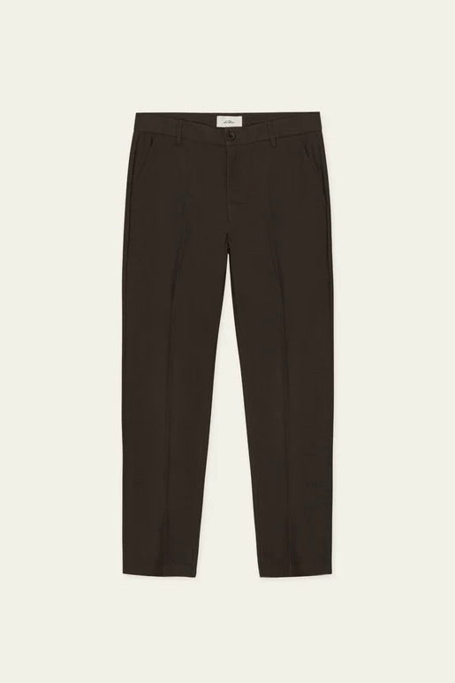 Brushed Twill Reg Suit Pants Mole Brown