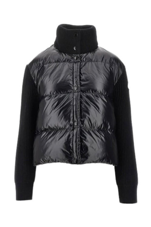 Padded Front Cardigan Jacket Black