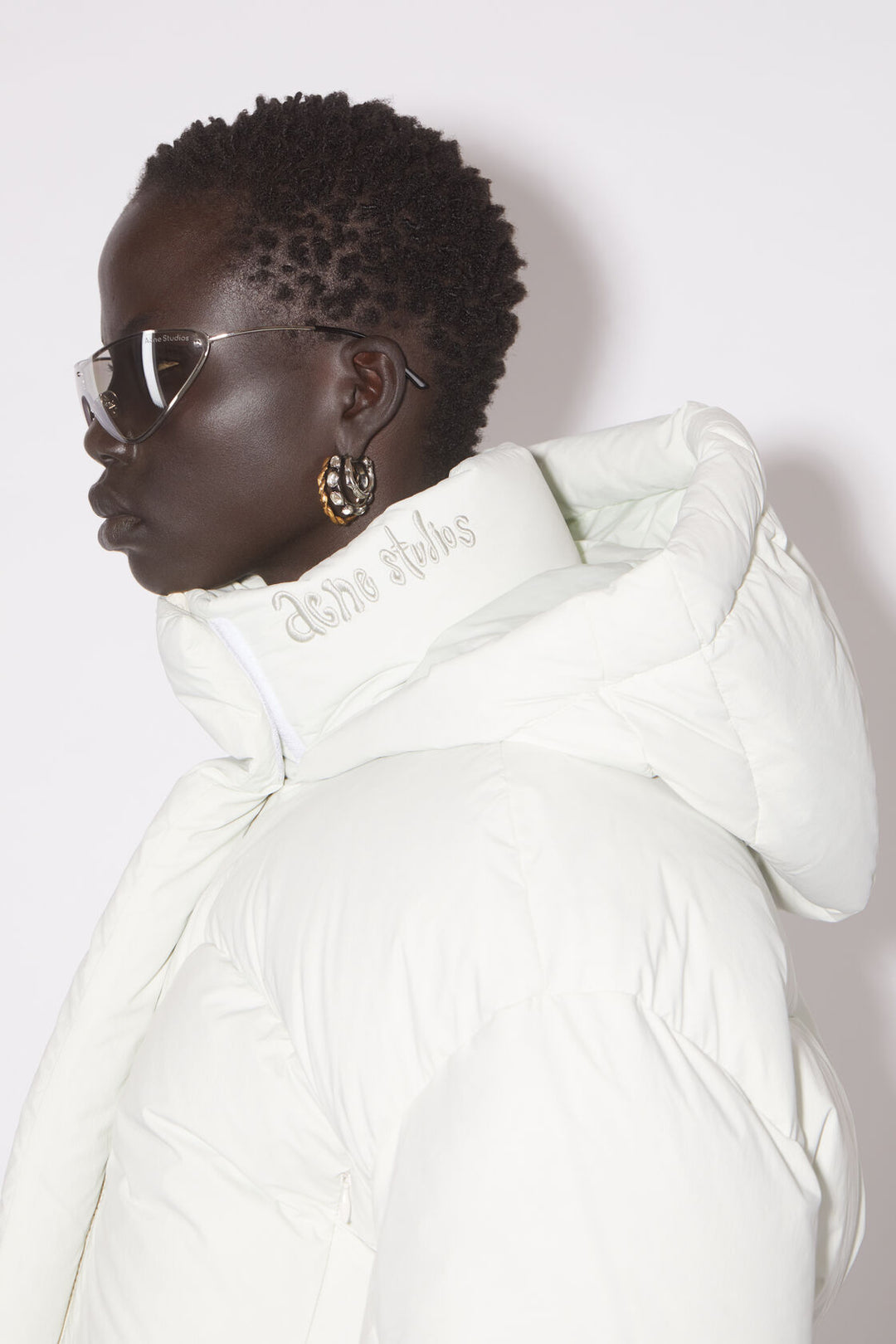 ACNE STUDIOS - Hooded puffer jacket - Porcelain White - Dale