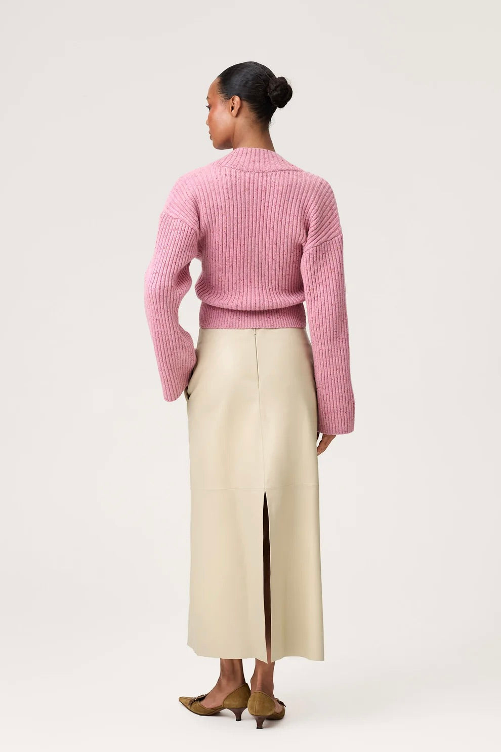 Thun Cropped Sweater Pink Melange