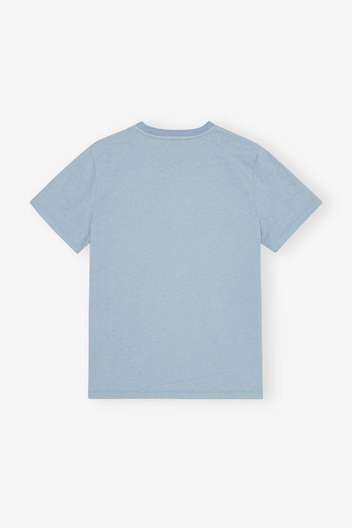 Basic Cotton Jersey Animals Relaxed T-shirt Chambray Blue