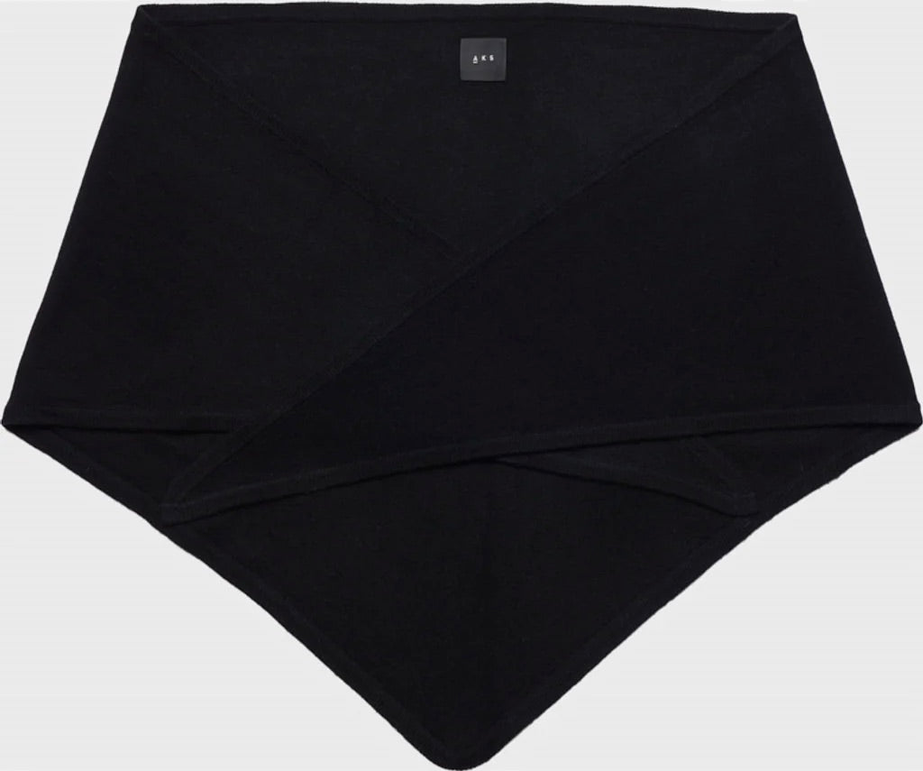 Mira Wool Cashmere Scarf Black