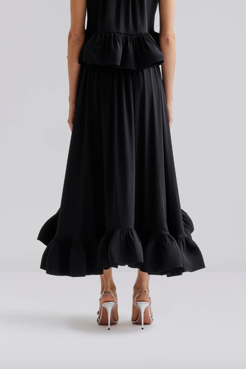 Adriana Frilled Hem Midi Skirt