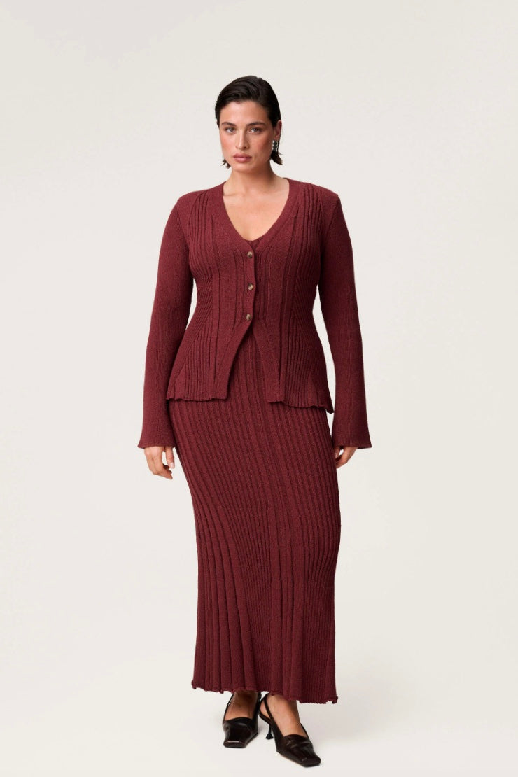 Lugo Cardigan Burgundy