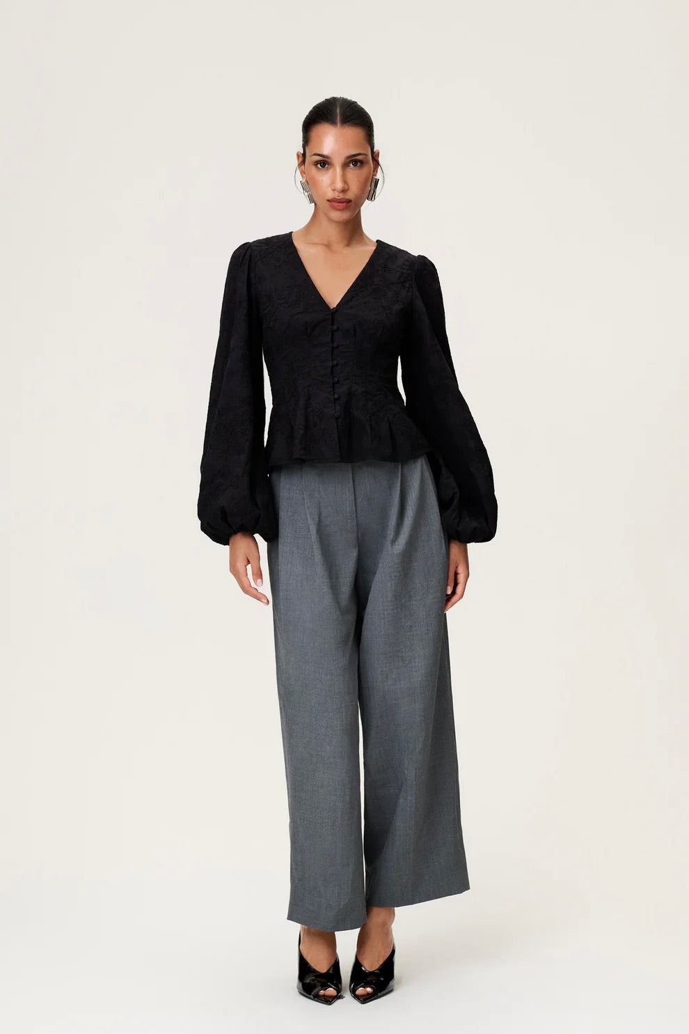 Palena Blouse Black Embroidery