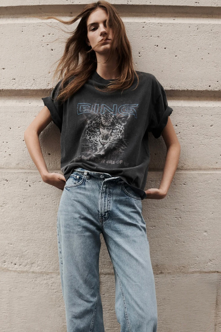 Cade Tee Leo Muse Washed Black