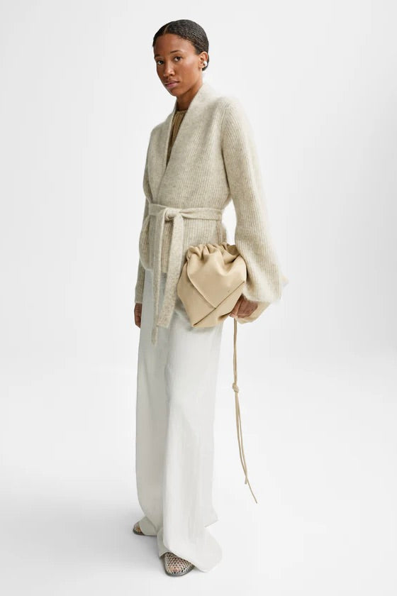 Lila Mohair Cardigan Wheat