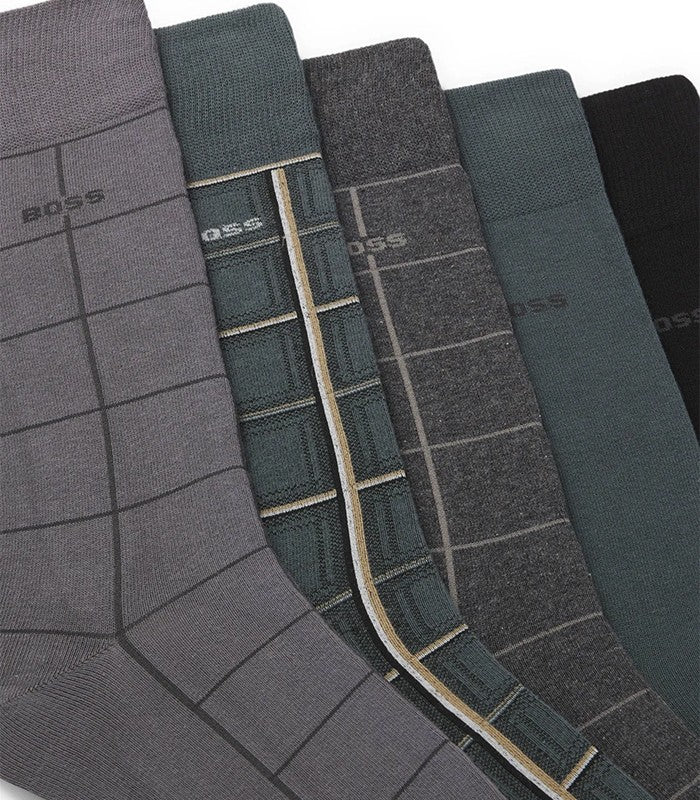 5 pair Sock Giftset Check Open Miscellaneous