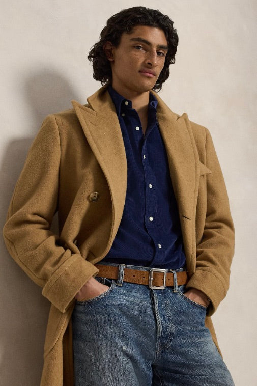 Custom Fit Corduroy Shirt Newport Navy