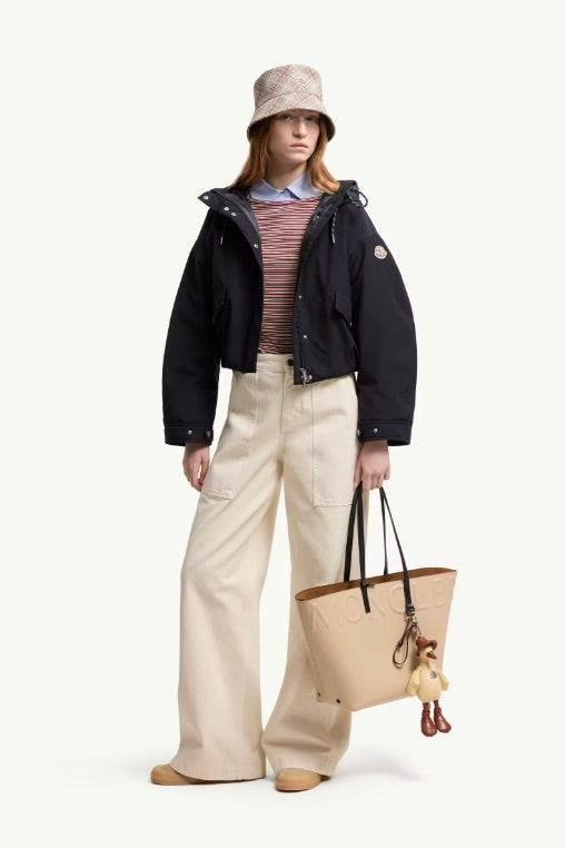 MONCLER Eucalyptus Hooded Short Down Jacket Navy - Dale