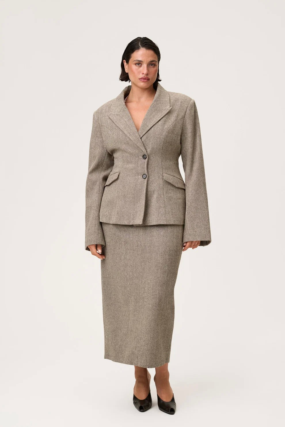 Stockholm Blazer Beige Melange