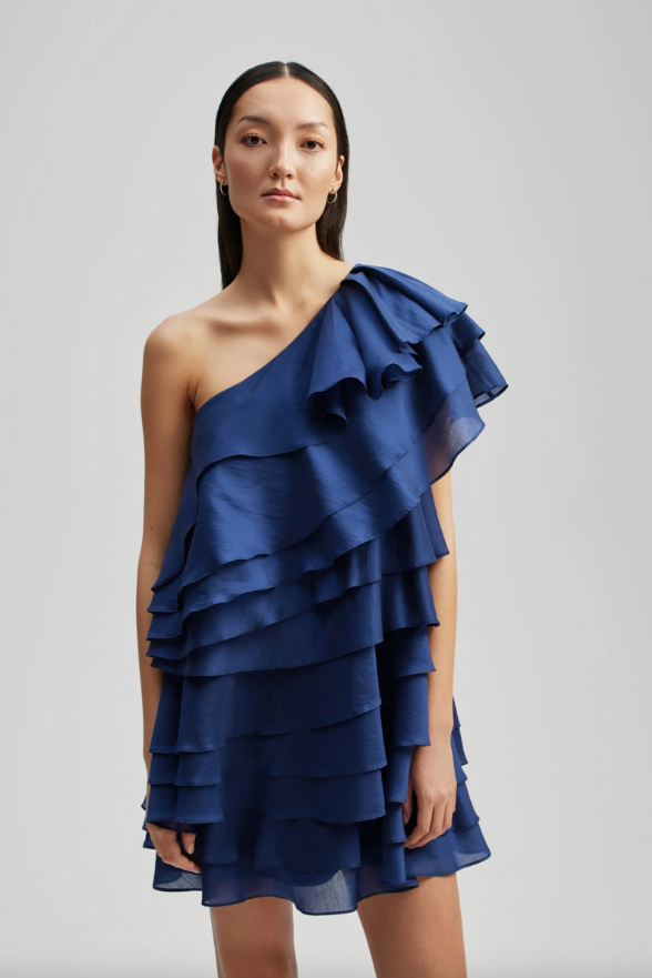 AMIE ONE-SHOULDER MINI DRESS