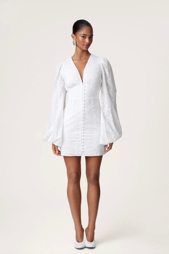 ADOORE Florence Dress White Embroidery - Dale