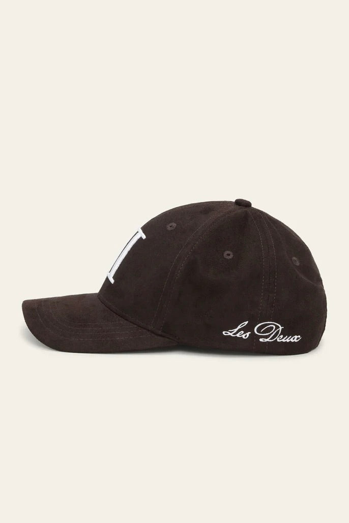 LES DEUX Encore Suede Baseball Cap Turkish Coffee Brown - Dale