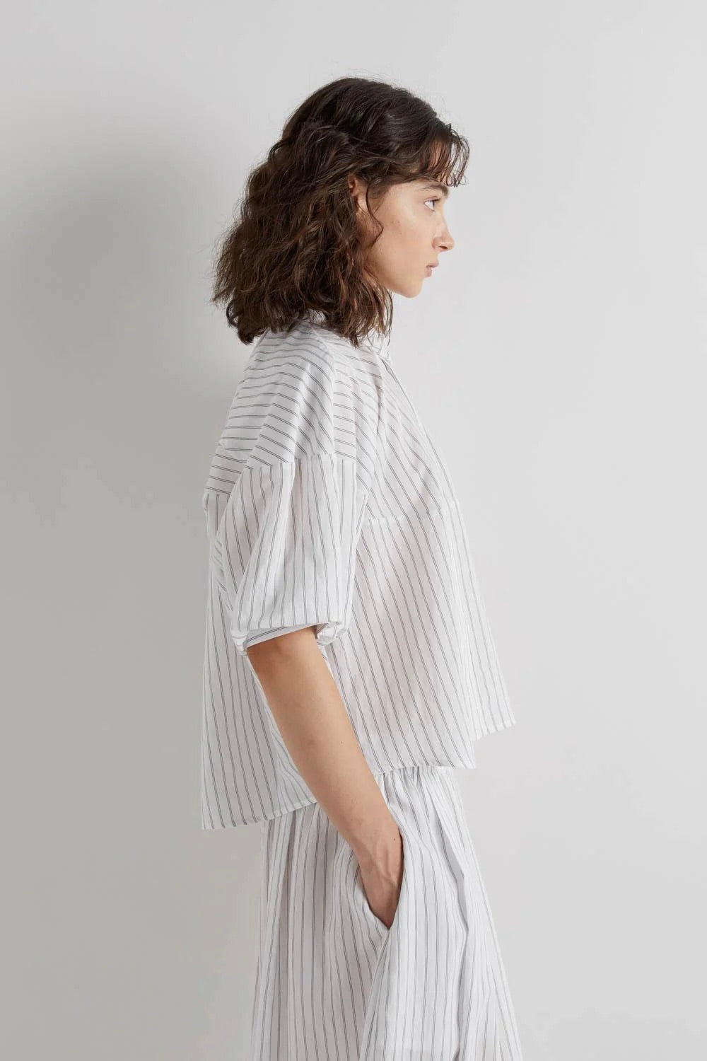 Shirt Rigato Offwhite