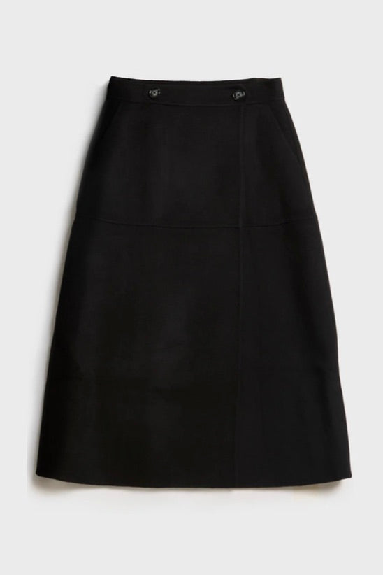 Thelma Wool Skirt Black