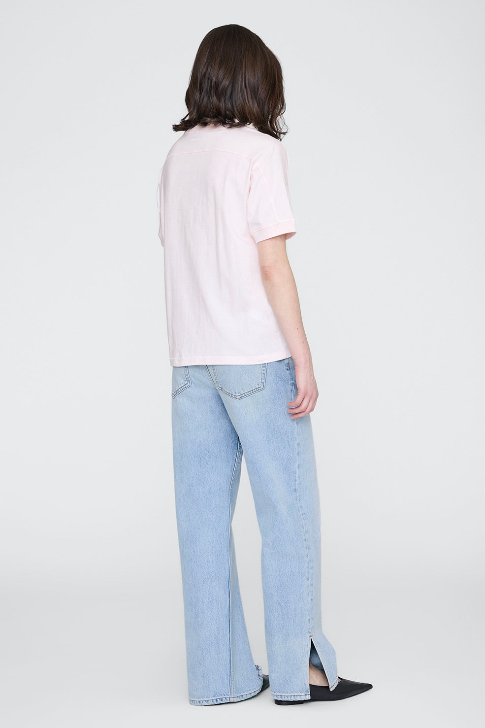 ANINE BING Jaylin Tee Collegiate Powder Pink - Dale