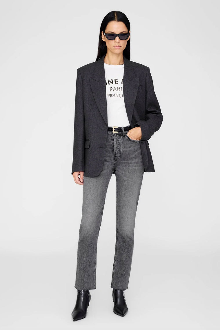 Ross Single-Breasted Blazer Dark Heather Grey