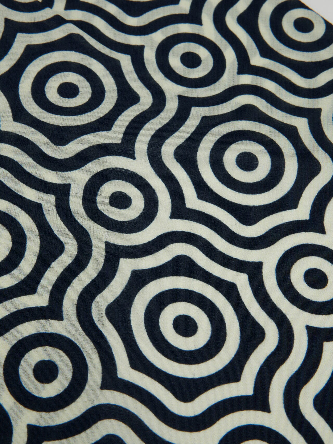 PRINTED SILK ASCOT Light Indigo